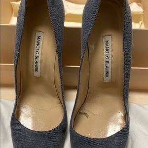 Manolo Blahnik denim fabric 39